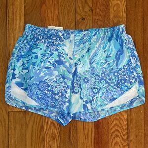 Lilly Pulitzer Blue and White Athletic Shorts